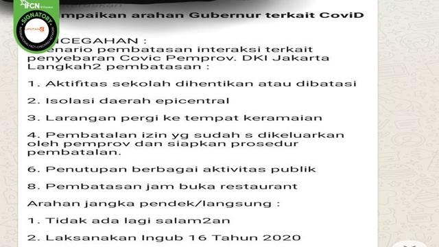Cek Fakta 5 Wilayah Di Jakarta Diklaim Berpotensi Rawan