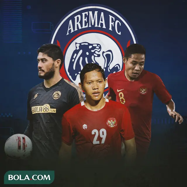 Arema FC - Adilson Maringa, Evan Dimas, Adam Alis