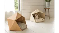 Hadirkan kesan minimalis di rumah Anda dengan kandang hewan berbentuk geometris.