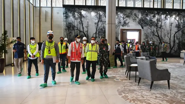 Menteri Perhubungan (Menhub) Budi Karya Sumadi melakukan tinjauan ke Terminal VVIP Halim Perdanakusuma, Sabtu (10/9/2033). (Dok Kemenhub)