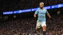 1. Sergio Aguero (Man City) - 18 gol dan 6 assist (AFP/Paul Ellis)