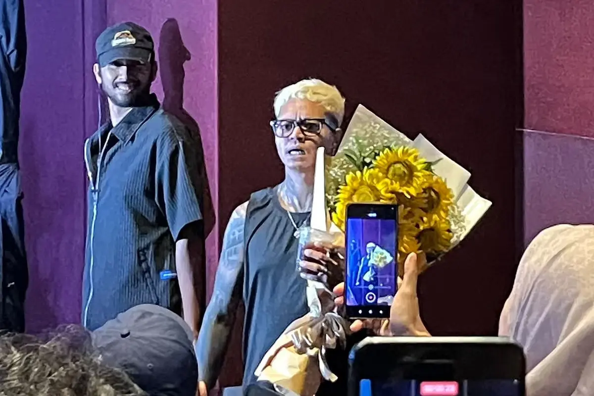 Reza Arap dalam Press Conference Harusnya Horror di kawasan Jakarta, Senin (20/7/20206). (Liputan6.com/Afradhiya N. R)