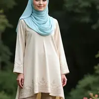 Ilustrasi Tunik Flowing (Sumber Gambar: Meta AI)