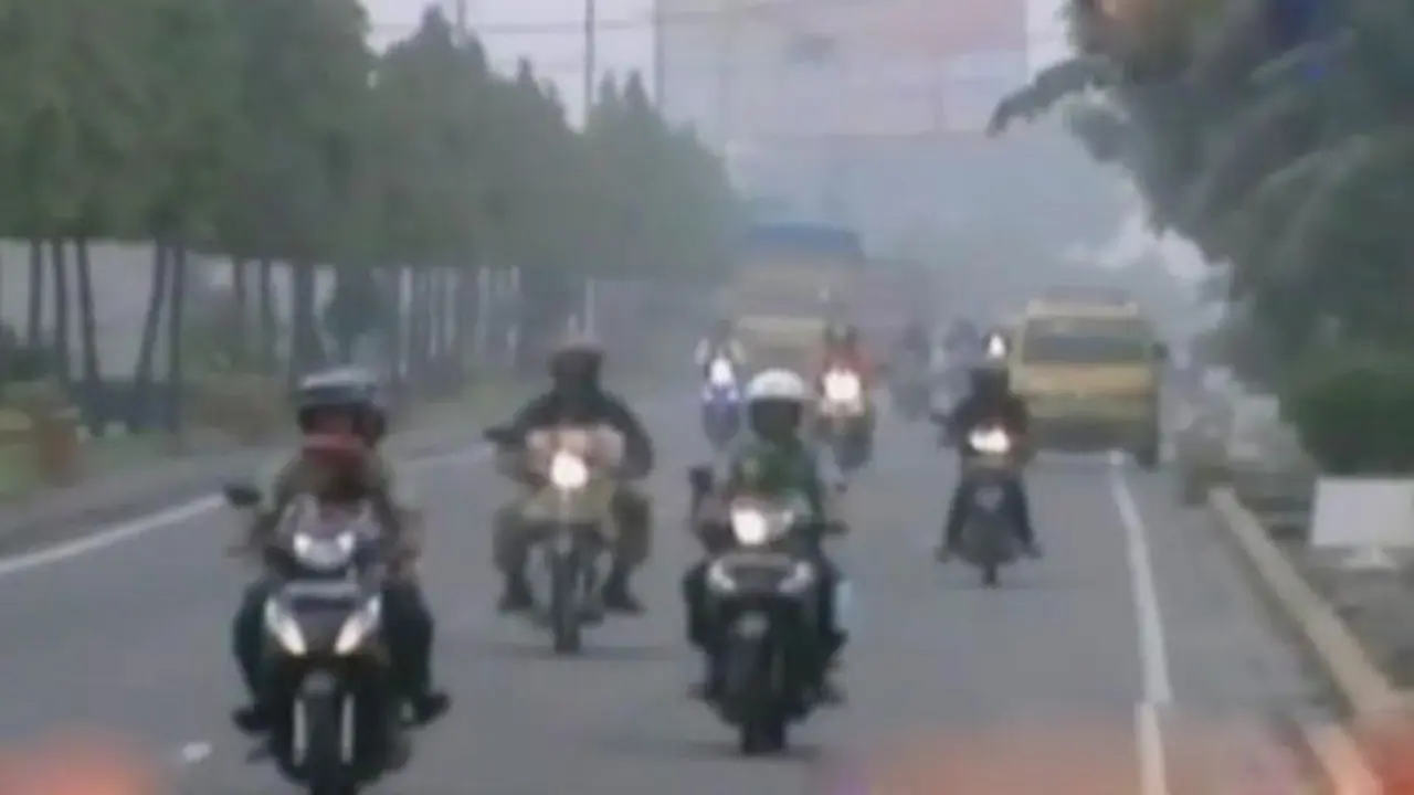 Sempat Hilang Diguyur Hujan, Kabut Asap Kembali Selimuti Binjai