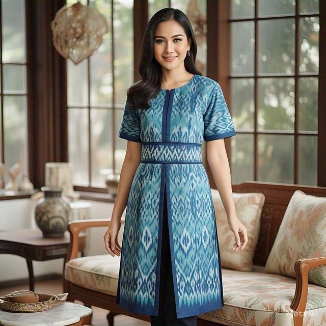 Gambar Model Atasan Batik Wanita Elegan