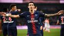 Dua tahun setelahnya, Di Maria memutuskan pindah ke PSG dengan tebusan 44 juta euro. Kini di PSG Di Maria tampil bak bintang bersama Neymar Jr dan Kylian Mbappe. (AFP/Franck Fife)