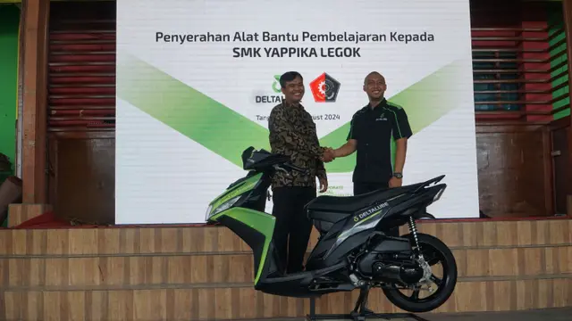 Produsen Oli Deltalube Berikan Sepeda Motor untuk SMK di Tangerang (ist)