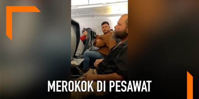 VIDEO: Nekat Merokok di Pesawat, Penumpang Ini Kena Akibatnya