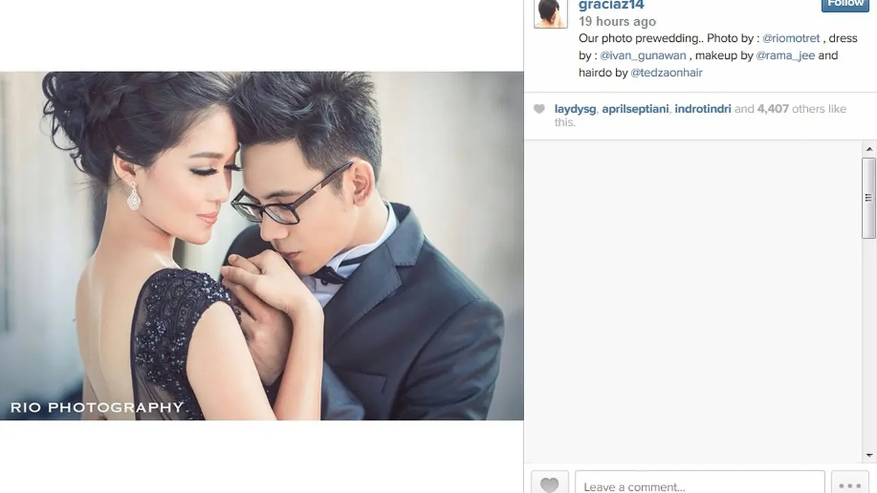 Cantiknya Foto Pre Wedding David NOAH-Gracia Indri