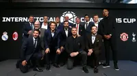 Sejumlah legenda klub besar Eropa, di antaranya Lothar Matthaus, Javier Zanetti, David Trezeguet, Diego Forlan, Robert Pires, dan Daniele Massaro, hadir pada peluncuran jadwal International Champions Cup (ICC) 2019. (Twitter)