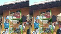 Momen Jokowi dan Prabowo dipeluk atlet pencak silat Asian Games 2018 diabadikan di tembok RM Kusuma Sari Jalan Slamet Riyadi Solo. (Solopos/Indah Septiyaning W.)