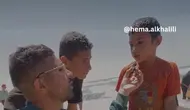Anak Gaza Utara ingin mati saja karena sudah lama kelaparan. (dok. @hema.alkhalili/Instagram/https://www.instagram.com/reel/C6t4laiNuuW/?igsh=MWNsNTlxZmFmZXI0/Putri Astrian Surahman)
