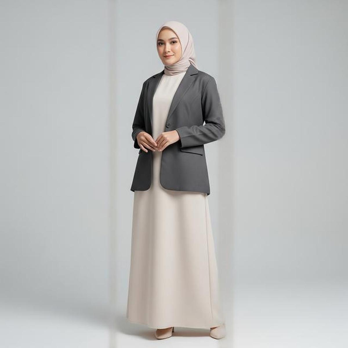 8 Model Gamis Blazer Modern untuk Pekerja Kantor dengan Mobilitas Tinggi, Cocok untuk Wanita Karier