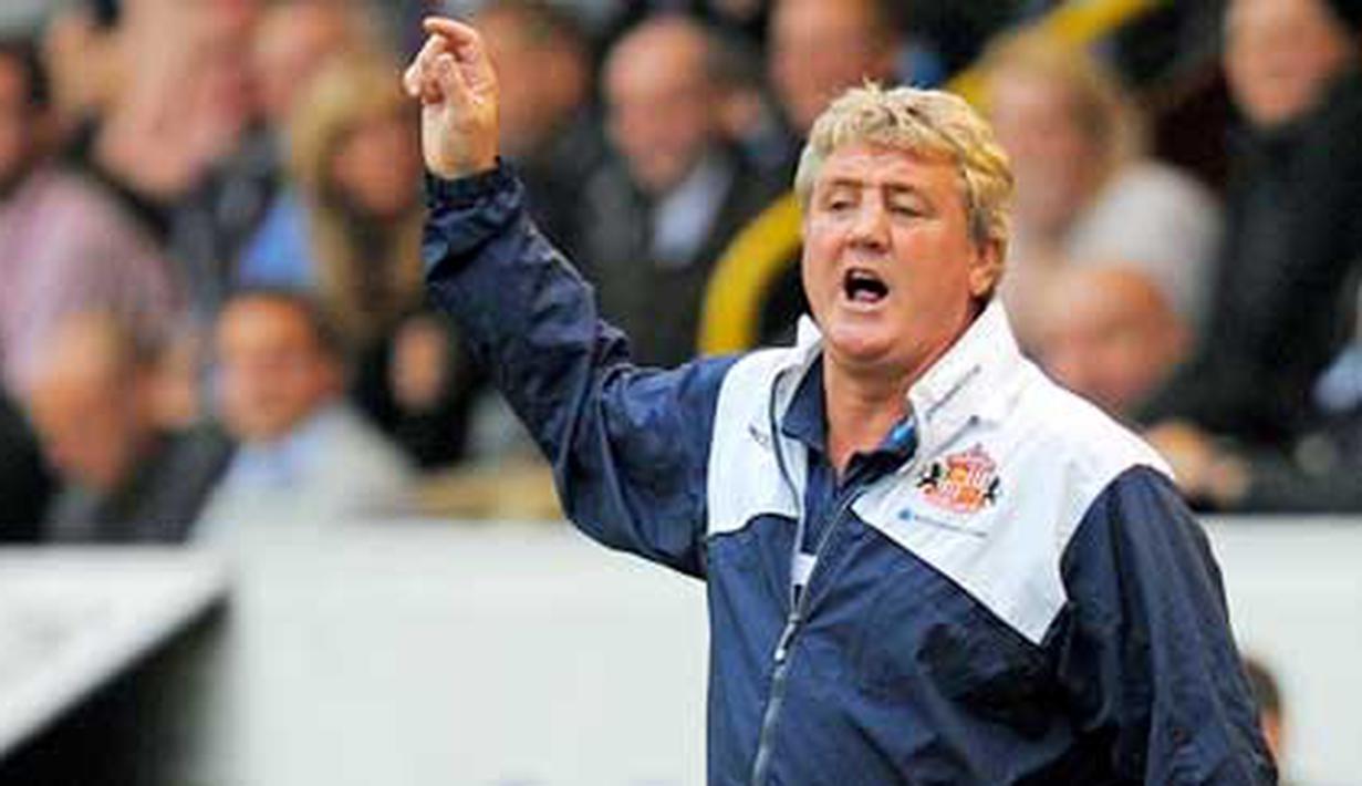 Gaya manajer Sunderland, Steve Bruce di laga lawan Burnley yang berlangsung di Turf Moor, Burnley, 19 September 2009. AFP PHOTO/ANDREW YATES. 
