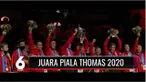 Kemenangan Jonathan Christie yang tampil pada partai ketiga final Piala Thomas melawan China, membuat Indonesia menjadi juara Piala Thomas 2020. Ironisnya Indonesia menjadi juara, tanpa bisa mengibarkan bendera merah putih.
