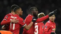 Manchester United akan menghadapi Chelsea di final Piala FA 2017-2018 yang akan berlangsung di Stadion Wembley, Sabtu (19/5/2018). (AFP/Oli Scarff)