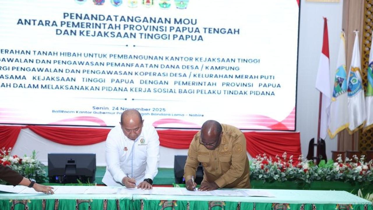 Pemprov Papua Tengah Hibahkan Tanah untuk Kantor Kejati, Perkuat Supremasi Hukum