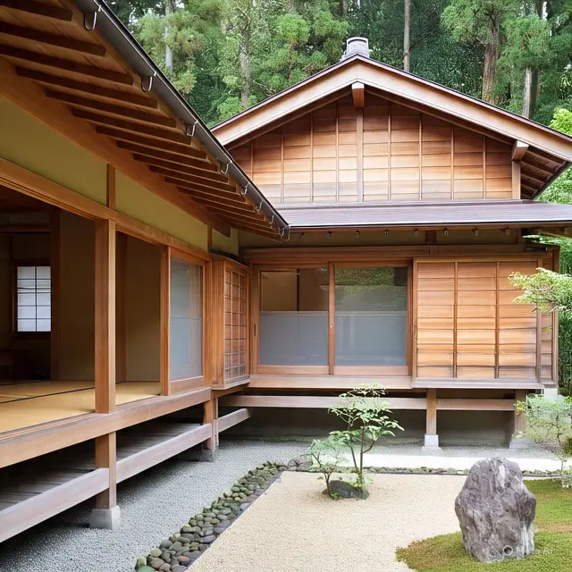 Rumah Kayu Bergaya Jepang (Minka)