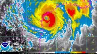 Badai Harvey masuk kategori 4 dan mulai mendekati daratan (Twitter/@NHC_Atlantic)