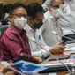 Menteri Kesehatan Budi Gunadi Sadikin mengikuti Rapat Kerja dengan Komisi IX DPR di gedung Parlemen, Jakarta, Senin (7/11/22). Rapat membahas strategi penguatan pelaksanaan Peraturan Presiden Nomor 72 Tahun 2021 tentang Percepatan Penurunan Stunting. (Liputan6.com/Angga Yuniar)