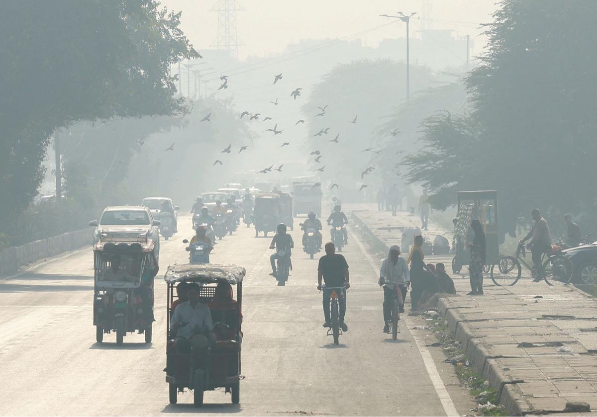 Penampakan Polusi Parah yang Cekik Warga New Delhi India