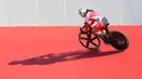 Berlomba di Hua Mark Velodrome, Bang Kapi, Bangkok, Thailand, Kamis (18/12/2025), Ayustina Delia Priatna harus puas finis di posisi ketiga. (Bola.com/Bagaskara Lazuardi)