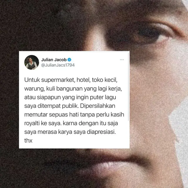 Anji Tanggapi Unggahan Julian Jacon Soal Peraturan Royalti Musik. (instagram.com/duniamanji)
