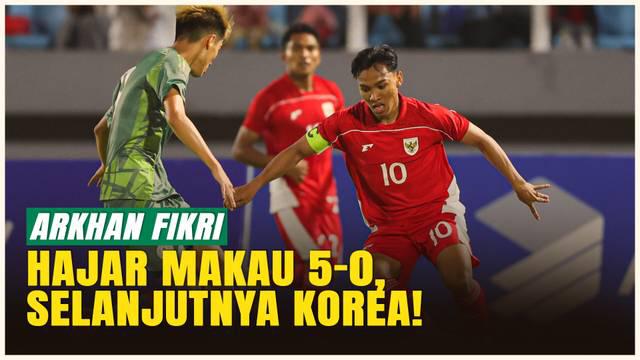Timnas Indonesia U-23 sukses meraih kemenangan besar 5-0 atas Makau di Kualifikasi Piala Asia U-23 2026. Arkhan Fikri yang tampil sebagai kapten sekaligus mencetak gol, menyampaikan rasa syukurnya dan menegaskan Garuda Muda siap tampil agresif saat m...