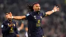 Khephren Thuram bermain luar biasa saat membawa Juventus mengandaskan Hellas Verona dengan skor 2-0 dalam laga giornata 27 Serie A 2024/2025 yang digelar di Allianz Stadium, Selasa (4/3/2025). (Fabio Ferrari/LaPresse via AP)
