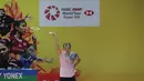 Pasangan ganda campuran, Rinov Rivaldy/Lisa Ayu Kusumawati, sukses menembus perempat final Indonesia Masters 2025. Bertanding di Istora Senayan, Jakarta, Kamis (23/1/2025), Rinov/Lisa menang dua gim langsung atas wakil Inggris, Gregory Mairs/Jenny Mairs dengan skor, 21-18, 22-20. (Bola.com/M Iqbal Ichsan)
