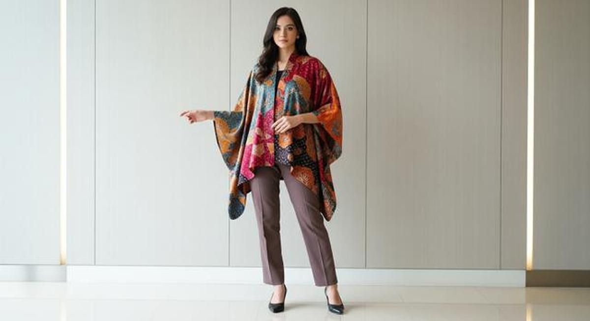 8 Contoh Model Atasan Batik Kimono Wanita 2025, Tampil Stylish dan Modern