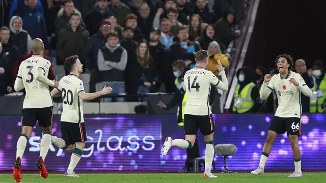 West Ham United Hajar Liverpool 3-2