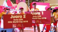 Alvaro dan Reina akan mewakili Indonesia menjadi pendamping pesepakbola dunia  di arena 2018 FIFA World Cup di Rusia.