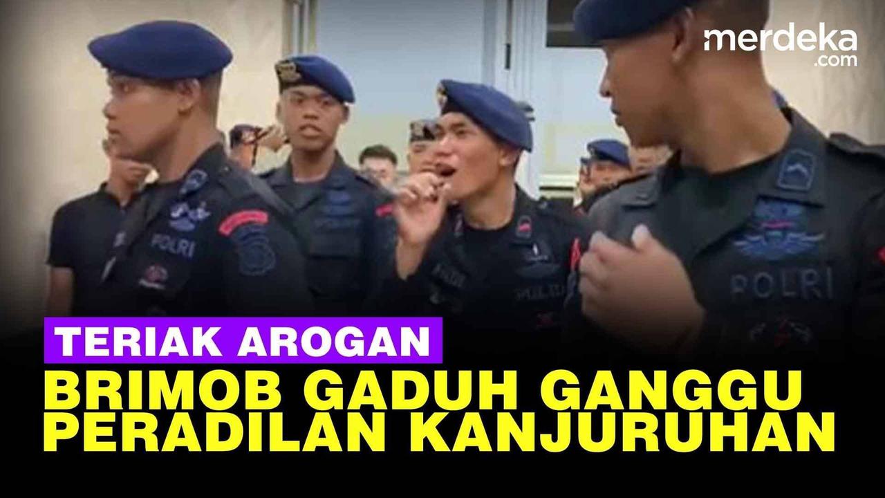 VIDEO: Bikin Gaduh, Puluhan Brimob Soraki Jaksa di Sidang Kanjuruhan