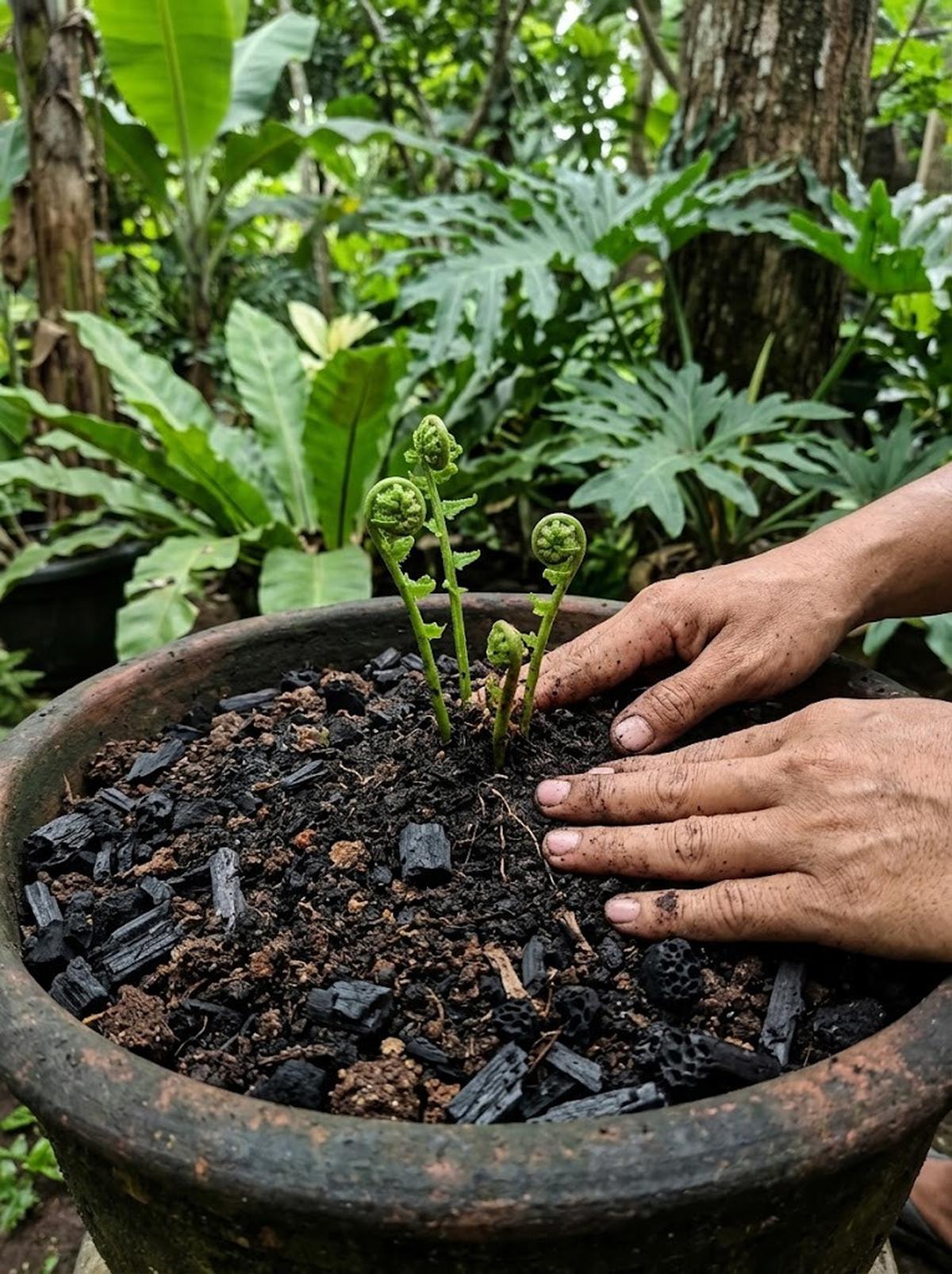 tips menanam pakis sayur di area lembap dengan drainase yang baik