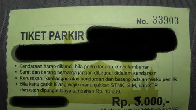 6 Tarif Denda Jika Karcis Parkir Hilang Ini Bikin Elus Dada