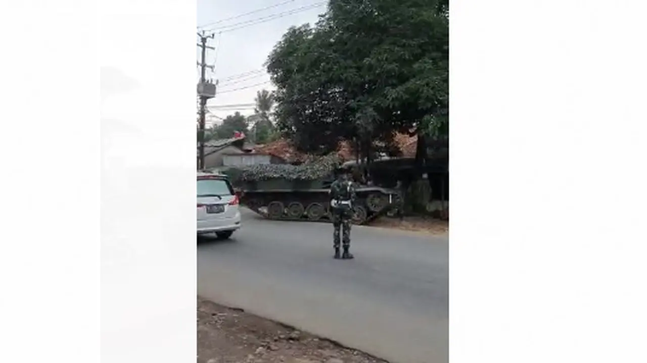 Viral tank di pos penyekatan larangan mudik