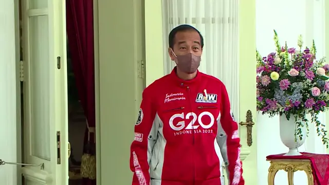 Presiden Jokowi bersiap menerima para pembalap MotoGP di Istana Kepresidenan Jakarta. (Istimewa)