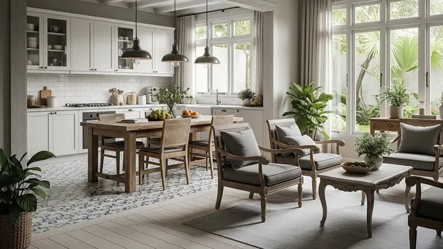 Sentuhan Rustic Skandinavia dengan Elemen Prancis