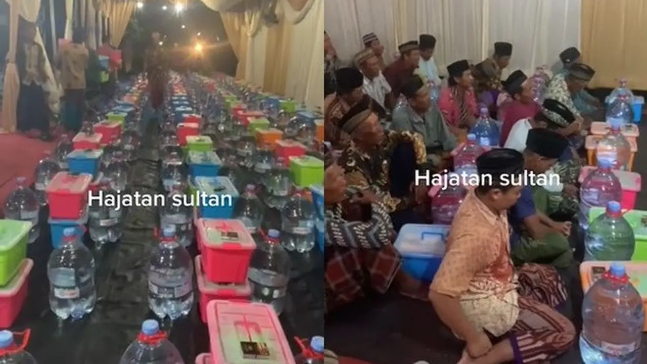 Viral Hajatan 'Sultan', Tamu Dapat Kontainer Makanan dan Galon