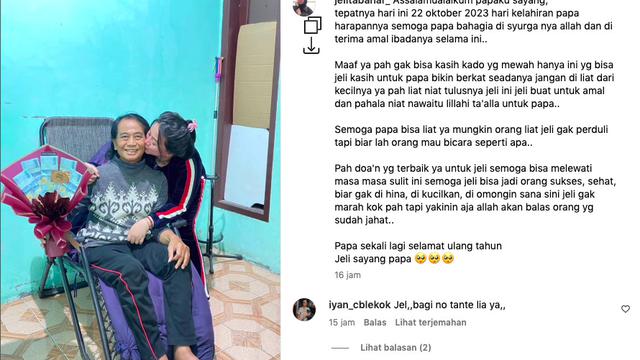 Jelita Bahar Memperingati Hari Ulang Tahun Mendiang Ayah dengan Berbagi Berkat: Maaf ya Pah, Hanya Ini yang Bisa Aku Kasih