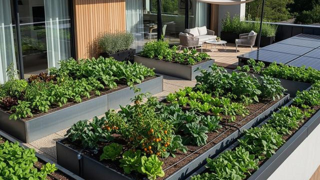 7 Desain Rumah Ramah Lingkungan dengan Kebun Sayur Rooftop yang Modern