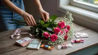Cara Membuat Buket Bunga, Uang, dan Snack yang Cantik untuk Pemula