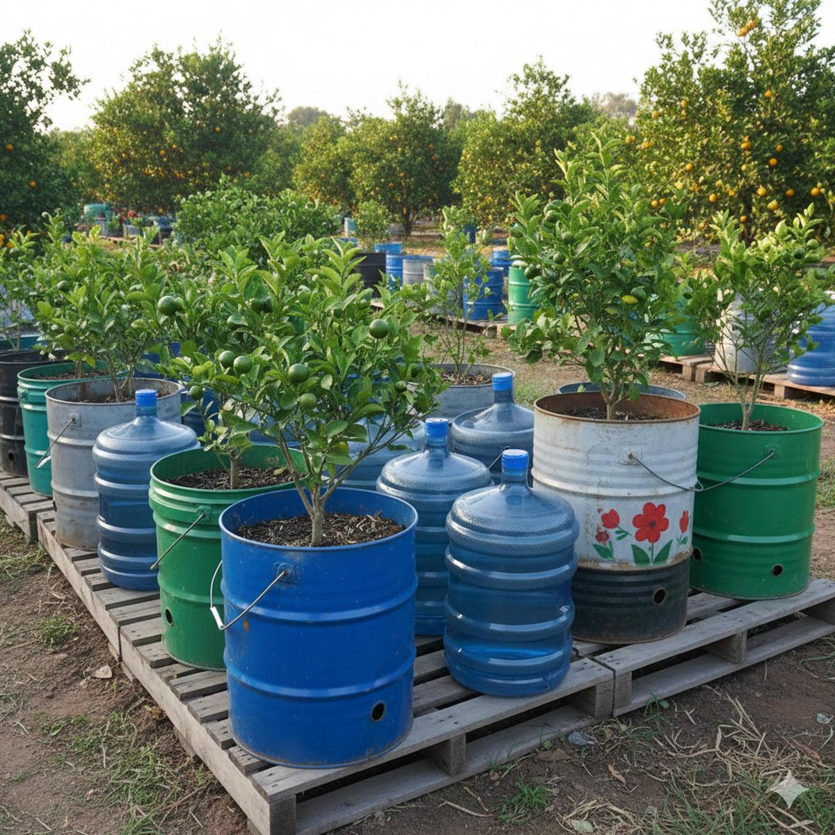 Kebun Jeruk Nipis dari Pot Bekas