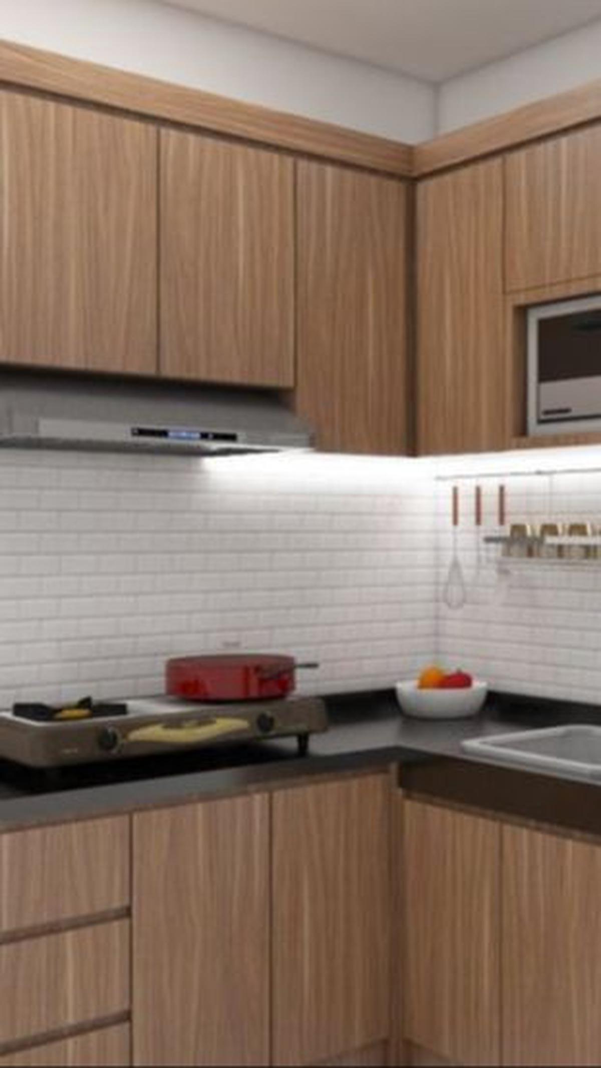 Dapur Letter L Minimalis Berundak