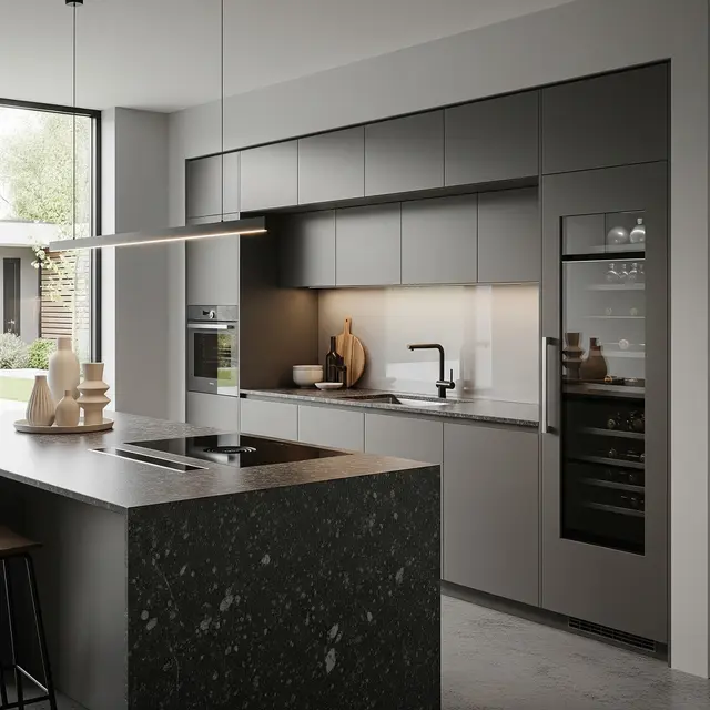 Model Granit Dapur Minimalis Terbaru dengan Nuansa Mewah (Gemini AI)