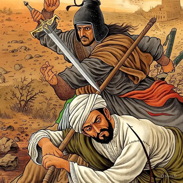 Kisah Terbunuhnya cucu Rasulullah SAW (Ilustrasi by Meta AI)