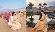 Potret Shandy Aulia liburan bersama anak di gurun pasir (sumber: Instagram/shandyaulia)