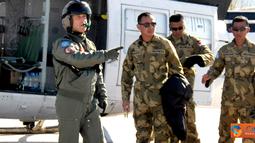 Citizen6, Lebanon: Helikopter yang digunakan Komandan Satgas pada saat patroli udara pertama kali ini adalah jenis Belt Tipe ET-279 milik Unifil. (Pengirim: Badarudin Bakri)