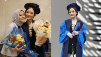 Ria Enes dan putri sulungnya yang baru saja lulus (Sumber: Instagram/atharania)